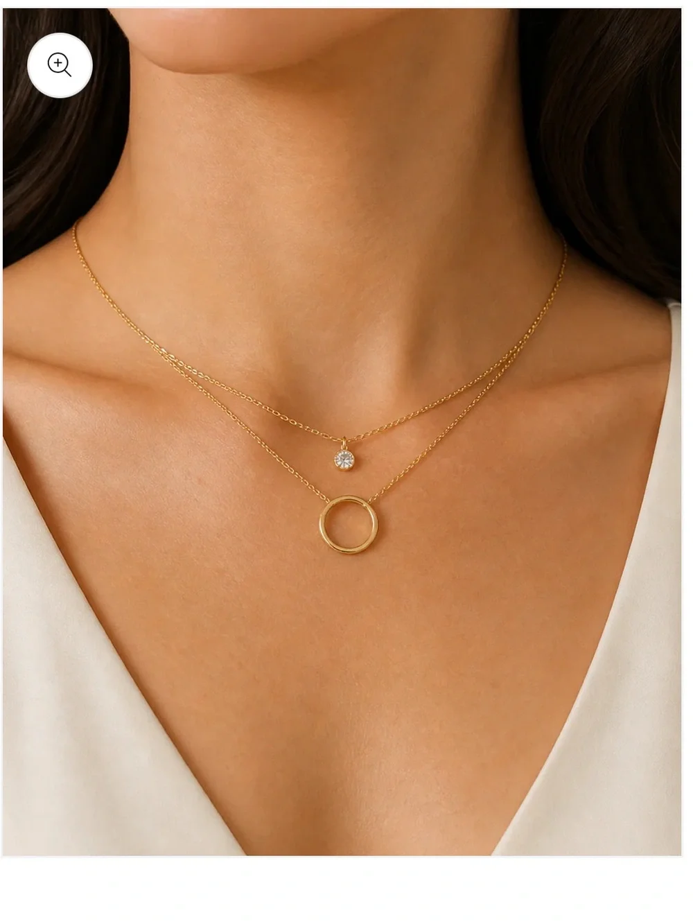 18K Gold Dipped “Friendship” 2 Layered Gold Necklace